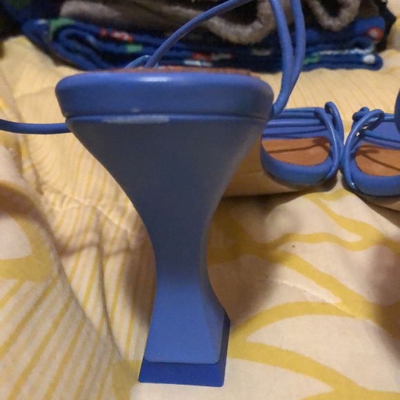 Miista Women's Sally Ocean Blue Square Toe High Heel Sandals - Picture 5 of 6